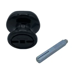 Bouton De Porte D60 mm - en Aluminium NOIR RAL 9005 lot de 6 couples