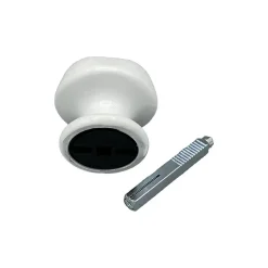 Bouton de Porte D60 mm en Aluminium BLANC RAL 9010 lot de 6 couples
