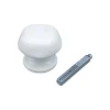 Bouton De Porte D60 mm en Aluminium BLANC RAL 9010.