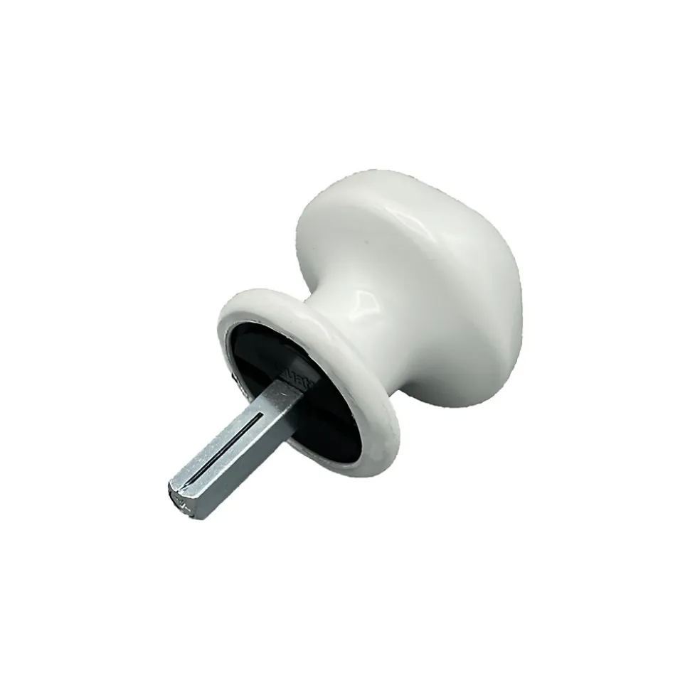 Bouton De Porte D60 mm en Aluminium BLANC RAL 9010.
