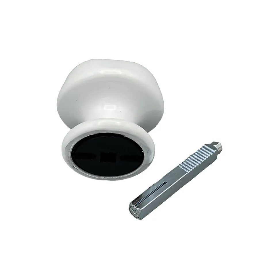 Bouton De Porte D60 mm en Aluminium BLANC RAL 9010.