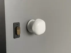 Bouton De Porte D60 mm en Aluminium BLANC RAL 9010.