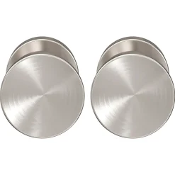 Bouton de porte double champignon GoodHome gris Ø. 48mm x l.48 x H. 44mm