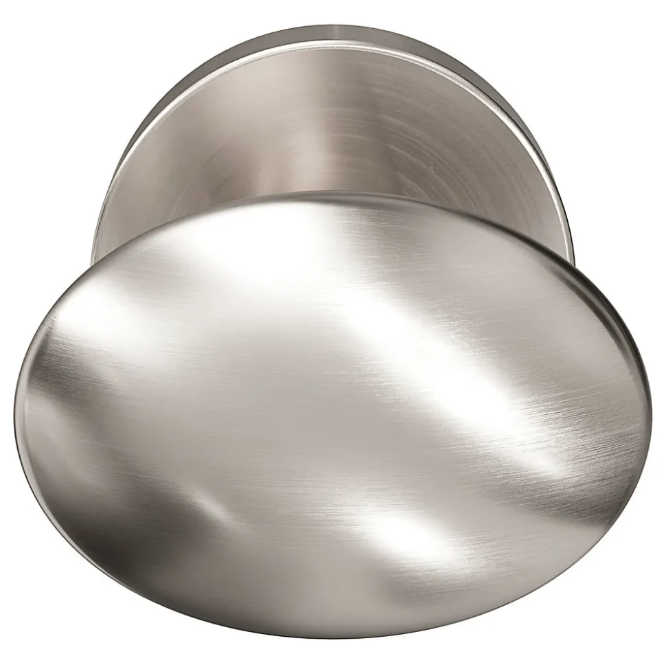 Bouton de porte double ovale GoodHome gris Ø. 65mm x l.45 x H. 66mm