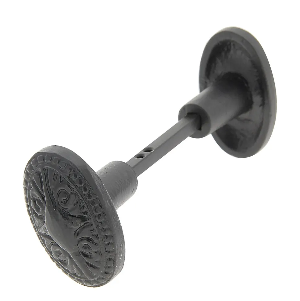 Bouton de porte double ovale noir l.35 x H. 58mm