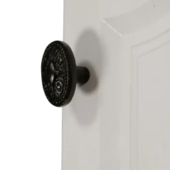 Bouton de porte double ovale noir l.35 x H. 58mm