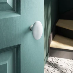 Bouton de porte double ovale GoodHome gris l.42 x H. 65mm