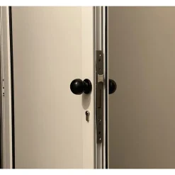 Bouton de porte rond Hardwarexchange D50 mm Noir RAL 9005 pack 6 paire complète