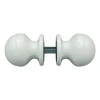 Bouton dePorte D50 mm - couple complet - en Aluminium BLANC RAL 9010 lot de 6