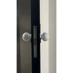 Bouton dePorte D50 mm - couple complet - en Aluminium BLANC RAL 9010 lot de 6