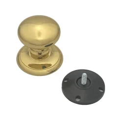 Bouton fixe en Laiton de tirage de porte D70 mm Laiton poli- lot de 6 boutons
