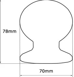Bouton fixe en Laiton de tirage de porte D70 mm Laiton PVD Haute resistance- lot de 6 boutons