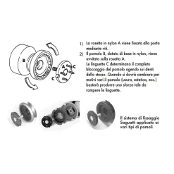 Bouton fixe en Laiton de tirage de porte D70 mm Laiton PVD Haute resistance- lot de 6 boutons