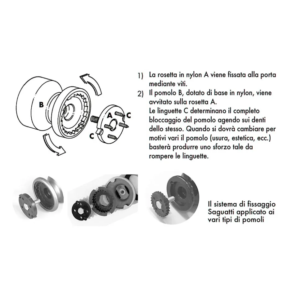 Bouton fixe en Laiton de tirage de porte D70 mm Laiton PVD Haute resistance- lot de 6 boutons