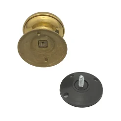 Bouton fixe de tirage de porte en Laiton D70 mm Laiton poli- lot de 6 boutons