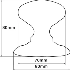Bouton fixe de tirage de porte en Laiton D70 mm Laiton PVD Haute resistance