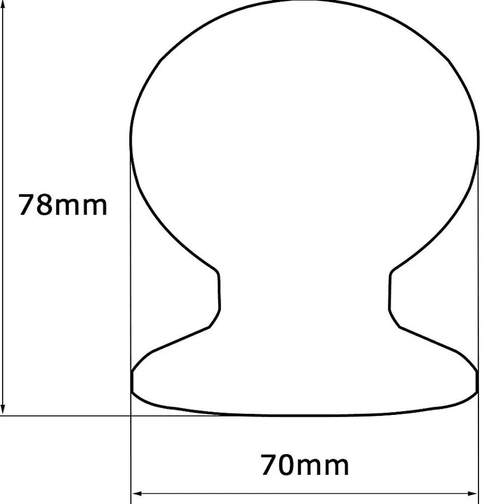 Bouton fixe de tirage de porteLot de 6 D70 mm en Laiton avec système de fixation