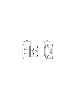 Bouton pour fenêtre Leto/Maia, carré 7mm, couleur F2 - SP