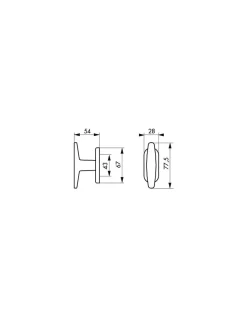 Bouton pour fenêtre Leto/Maia, couleur F2, carré 7mm - SP