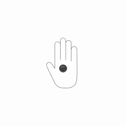 Bouton pour meuble 31 en zamac Varnish black matt