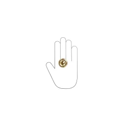 Bouton pour meuble Diamètre 31 en zamac Gold plate