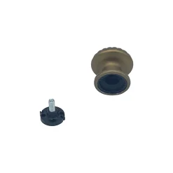 Bouton tirant de porte fixe D60 mm en aluminium Bronze satiné - breveté - lot de 6 boutons