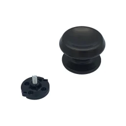 Bouton tirant de porte fixe D80 mm en aluminium Marron foncé - breveté - lot de 6 boutons