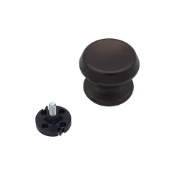 Bouton tirant de porte fixe D70 mm en aluminium Marron foncé - breveté - lot de 6 boutons