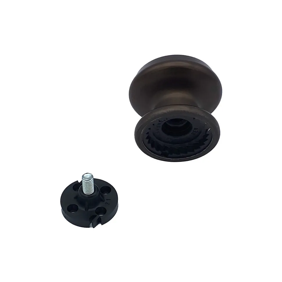 Bouton tirant de porte fixe D70 mm en aluminium Marron foncé - breveté - lot de 6 boutons