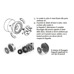 Bouton tirant de porte fixe D70 mm en aluminium Marron foncé - breveté - lot de 6 boutons