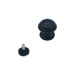 Bouton tirant de porte fixe D60 mm en aluminium Noir - breveté