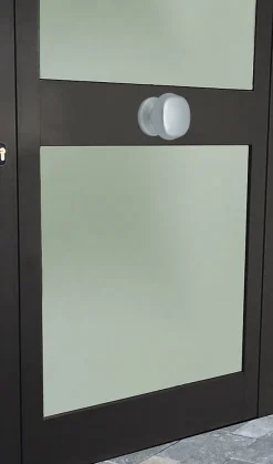 Bouton tirant de porte fixe D70 mm en aluminium Gris argent - breveté