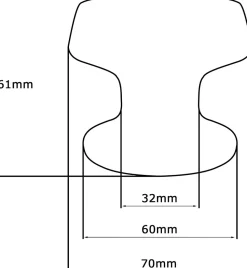 Bouton tirant de porte fixe D70 mm en aluminium Gris argent - breveté