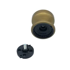 Bouton tirant de porte fixe D70 mm en aluminium Bronze satiné - breveté - lot de 6 boutons