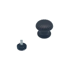 Bouton tirant de porte fixe D60 mm en aluminium Marron foncé - breveté