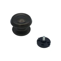Bouton tirant de porte fixe D80 mm en aluminium Marron foncé - breveté - lot de 6 boutons