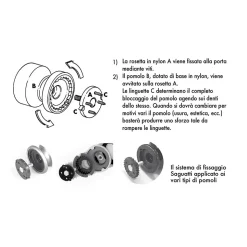 Bouton tirant de porte fixe D80 mm en aluminium Marron foncé - breveté - lot de 6 boutons
