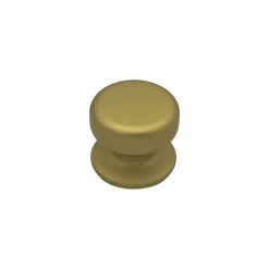 Bouton tirant de porte fixe D70 mm en aluminium Or satiné - breveté - lot de 6 boutons