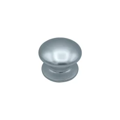 Bouton tirant de porte fixe D80 mm en aluminium Argent poli - breveté - lot de 6 boutons