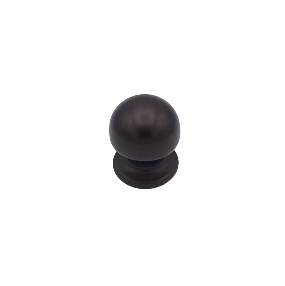 Bouton tirant de porte fixe D50 mm en aluminium Marron foncé - breveté - lot de 6 boutons