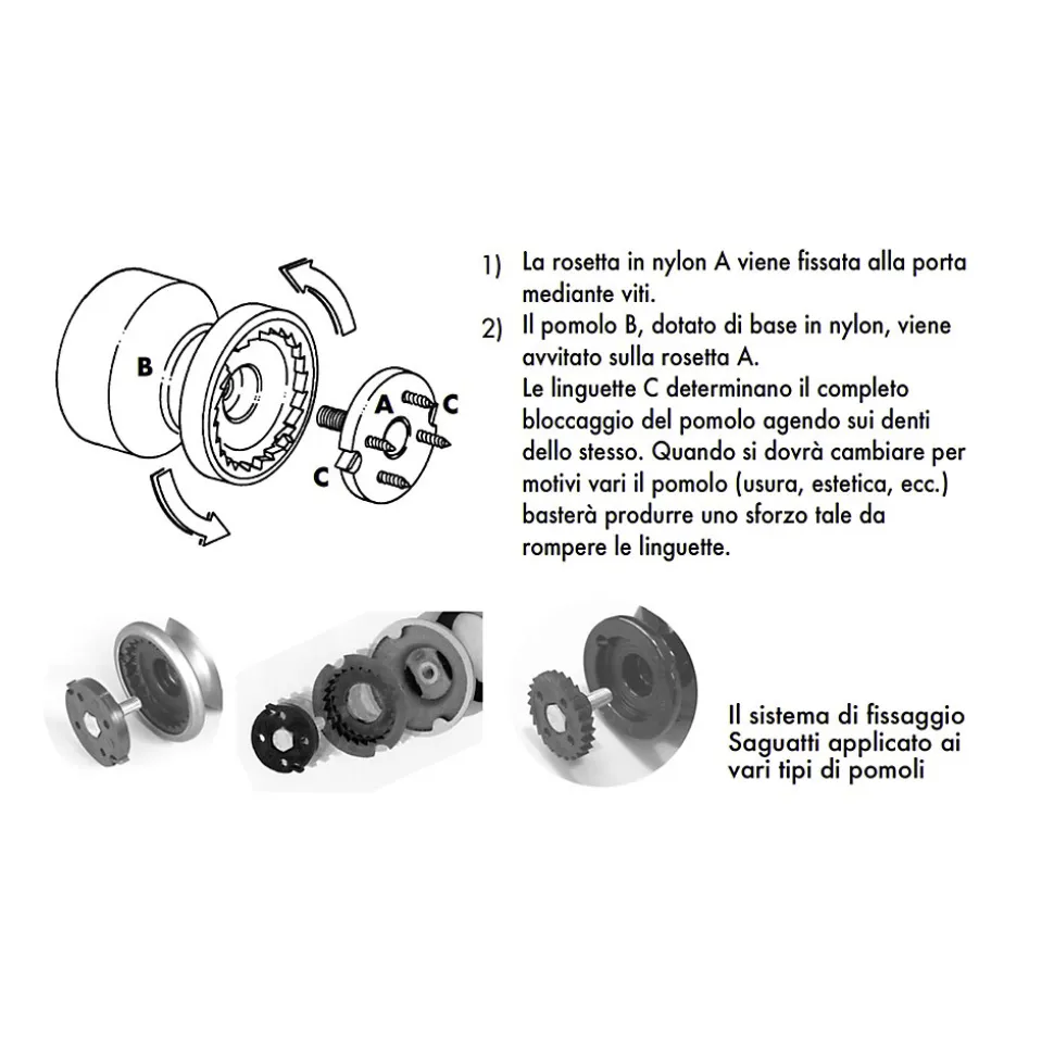 Bouton tirant de porte fixe D50 mm en aluminium Marron foncé - breveté - lot de 6 boutons