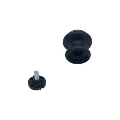 Bouton tirant de porte fixe D60 mm en aluminium Noir - breveté - lot de 6 boutons