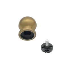 Bouton tirant de porte fixe D50 mm en aluminium Bronze poli - breveté - lot de 6 boutons