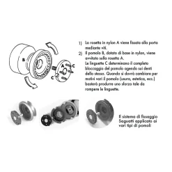Bouton tirant de porte fixe D50 mm en aluminium Bronze poli - breveté - lot de 6 boutons