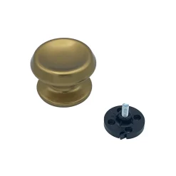 Bouton tirant de porte fixe D80 mm en aluminium Bronze poli - breveté .