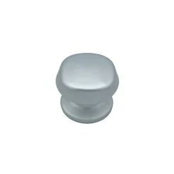 Bouton tirant de porte fixe D70 mm en aluminium Gris argent - breveté - lot de 6 boutons