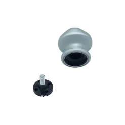 Bouton tirant de porte fixe D60 mm en aluminium Gris argent - breveté