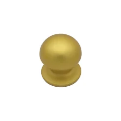 Bouton tirant de porte fixe D70 mm en aluminium Or satiné - breveté - lot de 6 boutons
