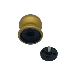 Bouton tirant de porte fixe D70 mm en aluminium Or satiné - breveté - lot de 6 boutons