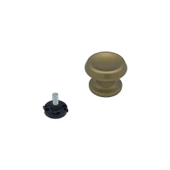 Bouton tirant de porte fixe D60 mm en aluminium Bronze satiné - breveté